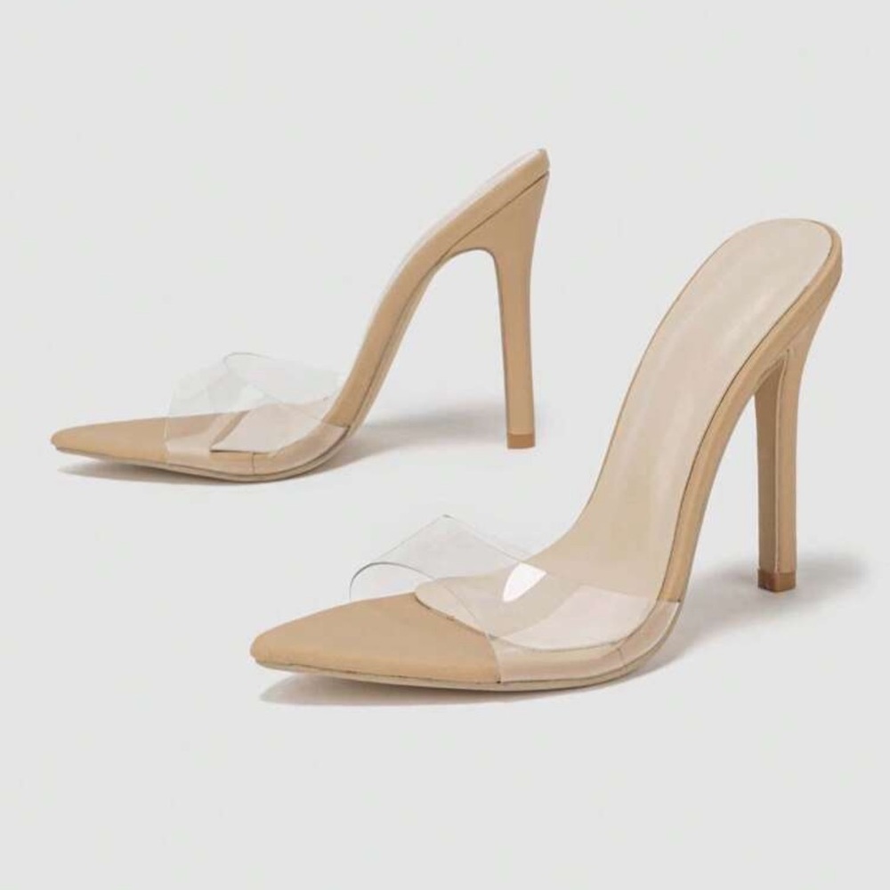 Elegant Clear Stiletto Heels